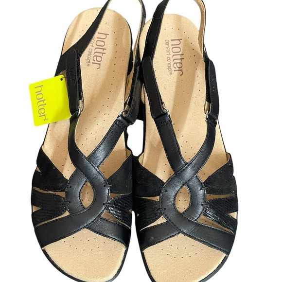 Hotter flare comfort concept black sandals size US 11 - Picture 6 of 16